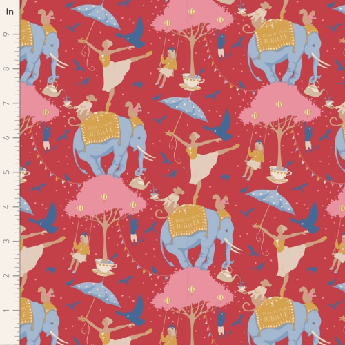 Tilda Patchwork Stoff Baumwolle - Jubilee - Circus Life Jubilee Red